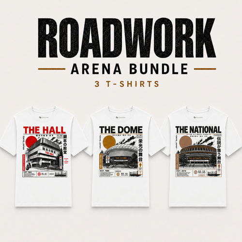 The Hall, The Dome and The National Japanese boxing T-shirt bundle