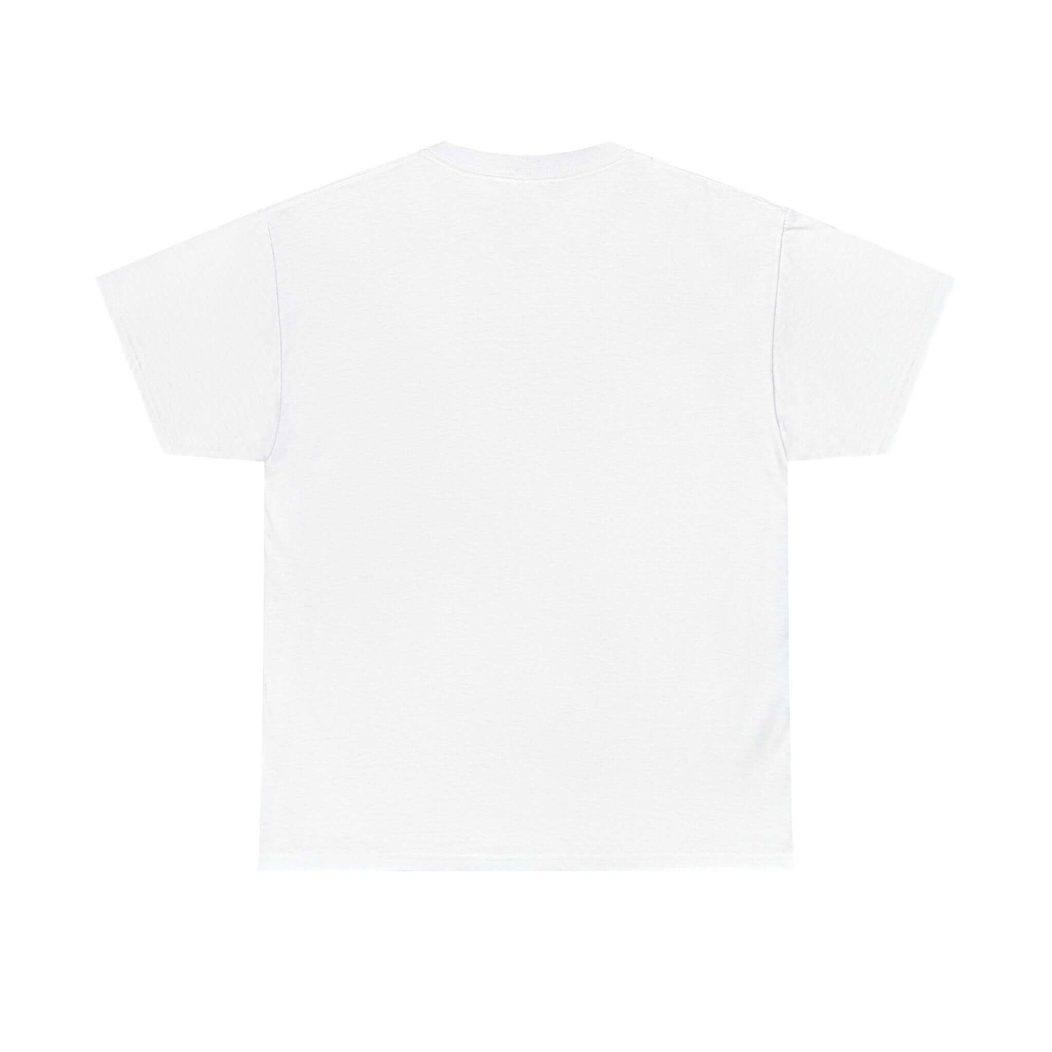 Back view of the plain white The Dome T-shirt