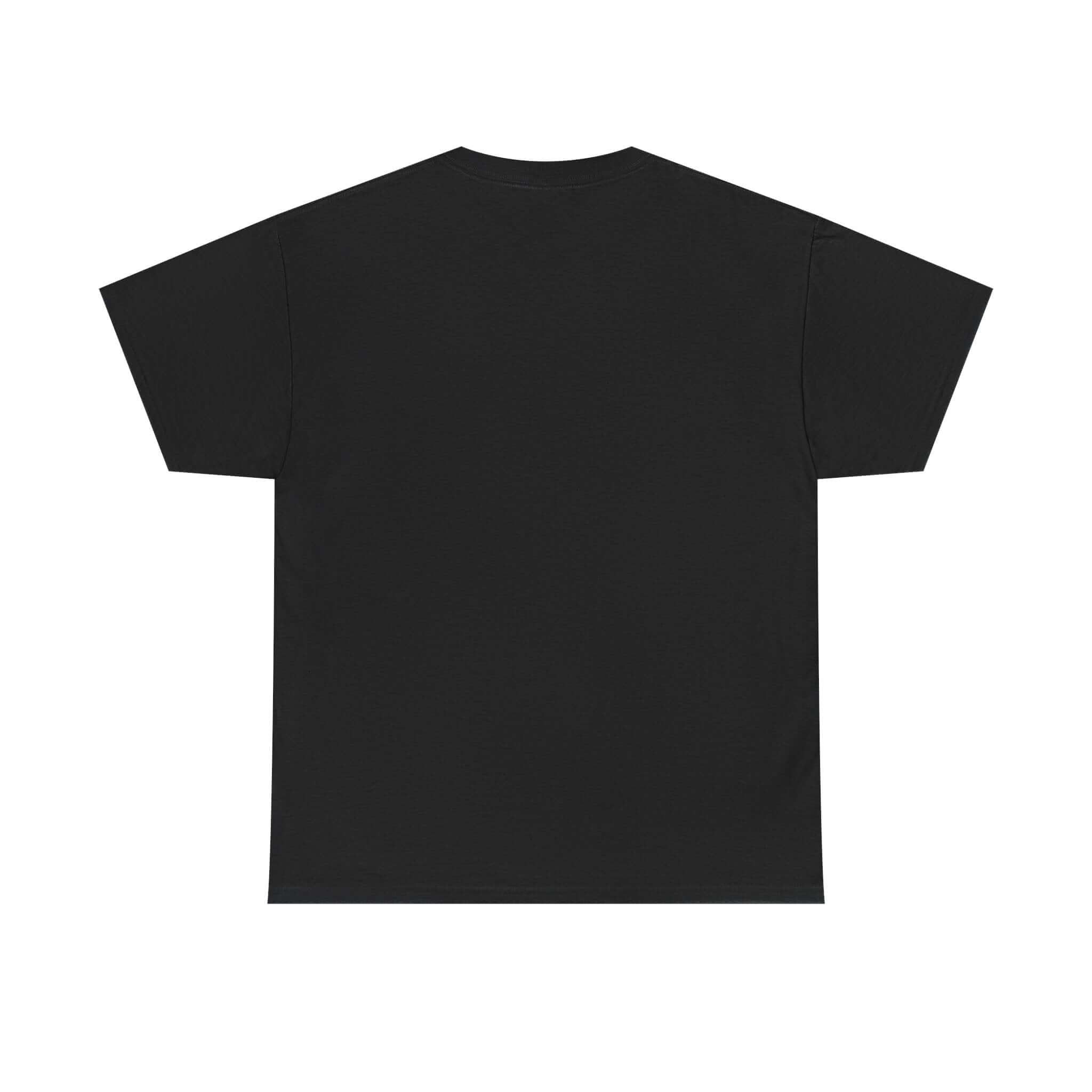Back view of the plain black The Gym T-shirt